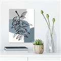 Picture of Blue Geo with Leaves II  _GroupedProduct_Rectangle_Portrait_Canvas_