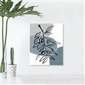 Picture of Blue Geo with Leaves II  _GroupedProduct_Rectangle_Portrait_Canvas_