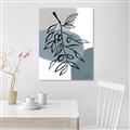 Picture of Blue Geo with Leaves II  _GroupedProduct_Rectangle_Portrait_Canvas_