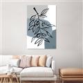 Picture of Blue Geo with Leaves II  _GroupedProduct_Rectangle_Portrait_Canvas_