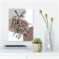 Picture of Brown Geo with Leaves II  _GroupedProduct_Rectangle_Portrait_Canvas_