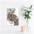 Picture of Brown Geo with Leaves II  _GroupedProduct_Rectangle_Portrait_Canvas_