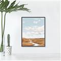 Picture of Desert Landscape Creek  _GroupedProduct_Rectangle_Portrait_Canvas_Framed_