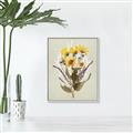 Picture of Dried Flowers with Outline II  _GroupedProduct_Rectangle_Portrait_Canvas_Framed_