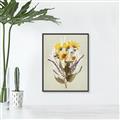 Picture of Dried Flowers with Outline II  _GroupedProduct_Rectangle_Portrait_Canvas_Framed_