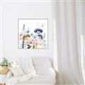 Picture of Light Blue Flowers II _GroupedProduct_Square_Canvas_Framed_