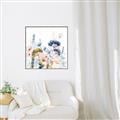 Picture of Light Blue Flowers II _GroupedProduct_Square_Canvas_Framed_