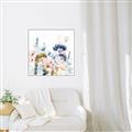 Picture of Light Blue Flowers II _GroupedProduct_Square_Canvas_Framed_