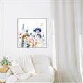 Picture of Light Blue Flowers II _GroupedProduct_Square_Canvas_Framed_