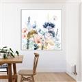Picture of Light Blue Flowers II _GroupedProduct_Square_Canvas_Framed_