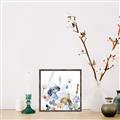 Picture of Light Blue Flowers I     _GroupedProduct_Square_Canvas_Framed_