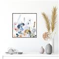 Picture of Light Blue Flowers I     _GroupedProduct_Square_Canvas_Framed_