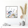 Picture of Light Blue Flowers I     _GroupedProduct_Square_Canvas_Framed_