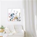 Picture of Light Blue Flowers I     _GroupedProduct_Square_Canvas_Framed_