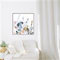 Picture of Light Blue Flowers I     _GroupedProduct_Square_Canvas_Framed_