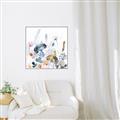 Picture of Light Blue Flowers I     _GroupedProduct_Square_Canvas_Framed_