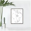 Picture of Line Drawn Horses I _GroupedProduct_Rectangle_Portrait_Canvas_Framed_