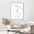 Picture of Line Drawn Horses I _GroupedProduct_Rectangle_Portrait_Canvas_Framed_