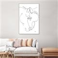 Picture of Line Drawn Horses I _GroupedProduct_Rectangle_Portrait_Canvas_Framed_