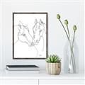 Picture of Line Drawn Horses II  _GroupedProduct_Rectangle_Portrait_Canvas_Framed_