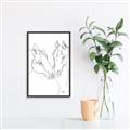 Picture of Line Drawn Horses II  _GroupedProduct_Rectangle_Portrait_Canvas_Framed_