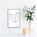 Picture of Line Drawn Horses II  _GroupedProduct_Rectangle_Portrait_Canvas_Framed_