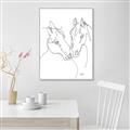 Picture of Line Drawn Horses II  _GroupedProduct_Rectangle_Portrait_Canvas_Framed_