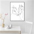Picture of Line Drawn Horses II  _GroupedProduct_Rectangle_Portrait_Canvas_Framed_