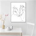 Picture of Line Drawn Horses II  _GroupedProduct_Rectangle_Portrait_Canvas_Framed_