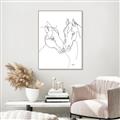 Picture of Line Drawn Horses II  _GroupedProduct_Rectangle_Portrait_Canvas_Framed_