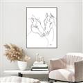 Picture of Line Drawn Horses II  _GroupedProduct_Rectangle_Portrait_Canvas_Framed_