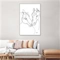 Picture of Line Drawn Horses II  _GroupedProduct_Rectangle_Portrait_Canvas_Framed_