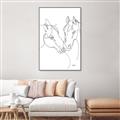 Picture of Line Drawn Horses II  _GroupedProduct_Rectangle_Portrait_Canvas_Framed_