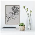 Picture of Gray Floral  _GroupedProduct_Rectangle_Portrait_Canvas_Framed_
