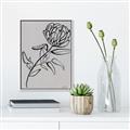 Picture of Gray Floral  _GroupedProduct_Rectangle_Portrait_Canvas_Framed_