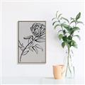 Picture of Gray Floral  _GroupedProduct_Rectangle_Portrait_Canvas_Framed_