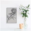Picture of Gray Floral  _GroupedProduct_Rectangle_Portrait_Canvas_Framed_