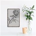 Picture of Gray Floral  _GroupedProduct_Rectangle_Portrait_Canvas_Framed_