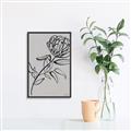 Picture of Gray Floral  _GroupedProduct_Rectangle_Portrait_Canvas_Framed_