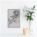 Picture of Gray Floral  _GroupedProduct_Rectangle_Portrait_Canvas_Framed_