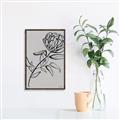 Picture of Gray Floral  _GroupedProduct_Rectangle_Portrait_Canvas_Framed_