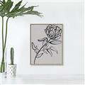 Picture of Gray Floral  _GroupedProduct_Rectangle_Portrait_Canvas_Framed_