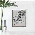 Picture of Gray Floral  _GroupedProduct_Rectangle_Portrait_Canvas_Framed_