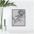 Picture of Gray Floral  _GroupedProduct_Rectangle_Portrait_Canvas_Framed_