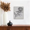 Picture of Gray Floral  _GroupedProduct_Rectangle_Portrait_Canvas_Framed_