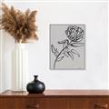 Picture of Gray Floral  _GroupedProduct_Rectangle_Portrait_Canvas_Framed_