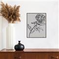 Picture of Gray Floral  _GroupedProduct_Rectangle_Portrait_Canvas_Framed_