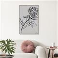 Picture of Gray Floral  _GroupedProduct_Rectangle_Portrait_Canvas_Framed_