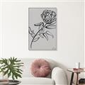 Picture of Gray Floral  _GroupedProduct_Rectangle_Portrait_Canvas_Framed_