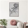 Picture of Gray Floral  _GroupedProduct_Rectangle_Portrait_Canvas_Framed_